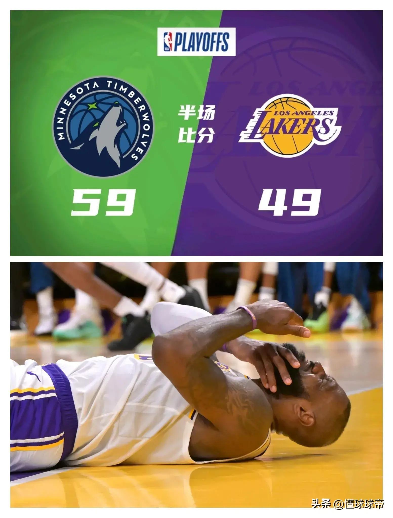湖人大胜森林狼保持全胜，詹姆斯登顶全队得分王